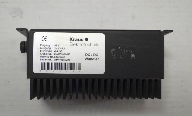 Jungheinrich 52032357 | Omvormer Transformer 48V -> 24V/5A for EKS310 Omvormer Transformer 48V -> 24V/5A for EKS310 - Sistema eléctrico para Equipo de manutención: foto 1 Jungheinrich 52032357 | Omvormer Transformer 48V -> 24V/5A for EKS310 Omvormer Transformer 48V -> 24V/5A for EKS310 - Sistema eléctrico para Equipo de manutención: foto 1