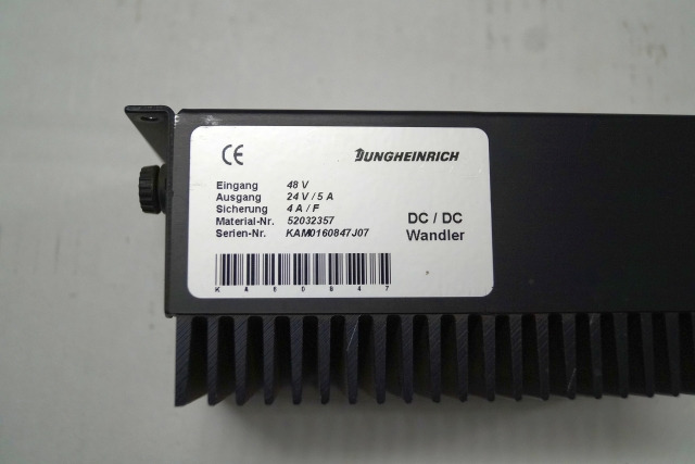 Jungheinrich 52032357 | Omvormer Transformer 48V -> 24V/5A for EKS310 sn. KAM Omvormer Transformer 48V -> 24V/5A for EKS310 sn. KAMO160847J07 - Sistema eléctrico para Equipo de manutención: foto 3 Jungheinrich 52032357 | Omvormer Transformer 48V -> 24V/5A for EKS310 sn. KAM Omvormer Transformer 48V -> 24V/5A for EKS310 sn. KAMO160847J07 - Sistema eléctrico para Equipo de manutención: foto 3