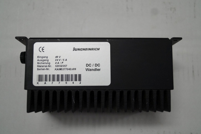 Jungheinrich 52032357 | Omvormer Transformer 48V -> 24V/5A for EKS310 sn. KAM Omvormer Transformer 48V -> 24V/5A for EKS310 sn. KAMO377042J09 - Sistema eléctrico para Equipo de manutención: foto 1 Jungheinrich 52032357 | Omvormer Transformer 48V -> 24V/5A for EKS310 sn. KAM Omvormer Transformer 48V -> 24V/5A for EKS310 sn. KAMO377042J09 - Sistema eléctrico para Equipo de manutención: foto 1
