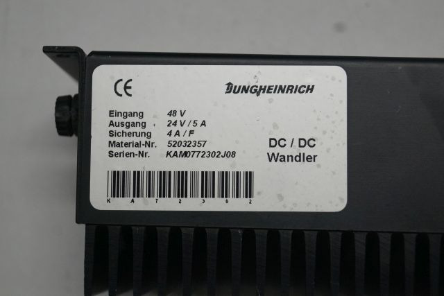 Jungheinrich 52032357 | Omvormer Transformer 48V -> 24V/5A for EKS310 sn. KAM Omvormer Transformer 48V -> 24V/5A for EKS310 sn. KAMO772302J08 - Sistema eléctrico para Equipo de manutención: foto 2 Jungheinrich 52032357 | Omvormer Transformer 48V -> 24V/5A for EKS310 sn. KAM Omvormer Transformer 48V -> 24V/5A for EKS310 sn. KAMO772302J08 - Sistema eléctrico para Equipo de manutención: foto 2