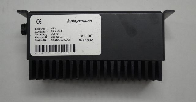Jungheinrich 52032357 | Omvormer Transformer 48V -> 24V/5A for EKS310 sn. KAM Omvormer Transformer 48V -> 24V/5A for EKS310 sn. KAMO772302J08 - Sistema eléctrico para Equipo de manutención: foto 1 Jungheinrich 52032357 | Omvormer Transformer 48V -> 24V/5A for EKS310 sn. KAM Omvormer Transformer 48V -> 24V/5A for EKS310 sn. KAMO772302J08 - Sistema eléctrico para Equipo de manutención: foto 1