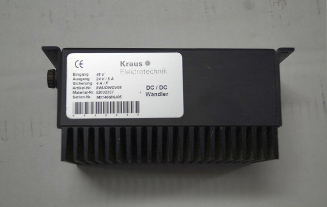 Jungheinrich 52032357 | Omvormer Transformer 48V -> 24V/5A for EKS310 sn. M01 Omvormer Transformer 48V -> 24V/5A for EKS310 sn. M0146686J05 - Sistema eléctrico para Equipo de manutención: foto 1 Jungheinrich 52032357 | Omvormer Transformer 48V -> 24V/5A for EKS310 sn. M01 Omvormer Transformer 48V -> 24V/5A for EKS310 sn. M0146686J05 - Sistema eléctrico para Equipo de manutención: foto 1
