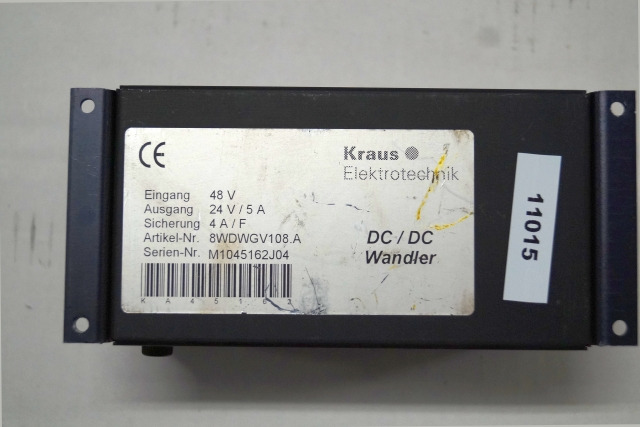 Jungheinrich 52032357 | Omvormer Transformer 48V -> 24V/5A for EKS310 sn. M10 Omvormer Transformer 48V -> 24V/5A for EKS310 sn. M1045162J04 - Sistema eléctrico para Equipo de manutención: foto 3 Jungheinrich 52032357 | Omvormer Transformer 48V -> 24V/5A for EKS310 sn. M10 Omvormer Transformer 48V -> 24V/5A for EKS310 sn. M1045162J04 - Sistema eléctrico para Equipo de manutención: foto 3