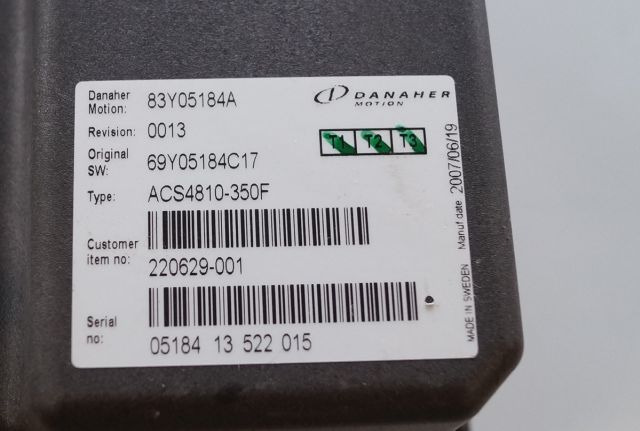 Toyota/BT 220629-001 | Danaher motion AC Superdrive motor controller 83Y05184A A - Unidad de control para Equipo de manutención: foto 2 Toyota/BT 220629-001 | Danaher motion AC Superdrive motor controller 83Y05184A A - Unidad de control para Equipo de manutención: foto 2