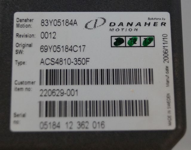 Toyota/BT 220629-001 | Danaher motion AC Superdrive motor controller 83Y05184A A - Unidad de control para Equipo de manutención: foto 2 Toyota/BT 220629-001 | Danaher motion AC Superdrive motor controller 83Y05184A A - Unidad de control para Equipo de manutención: foto 2