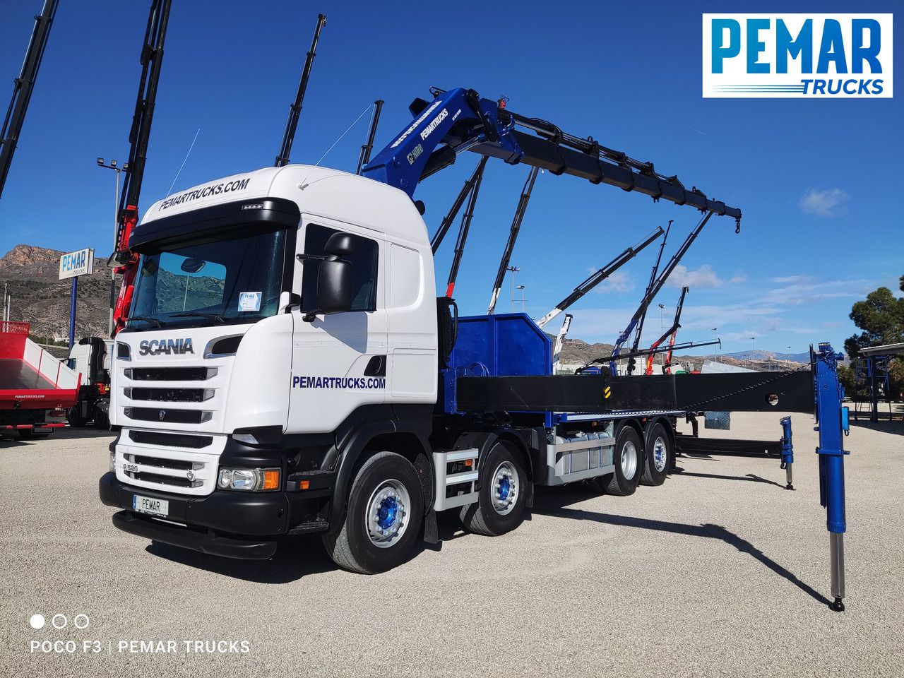 SCANIA R 520 8X2 GRUA HIAB 622 CAJA FIJA ABIERTA - BDF - PLATAFORMA 32T EURO 6 - Camión grúa: foto 1 SCANIA R 520 8X2 GRUA HIAB 622 CAJA FIJA ABIERTA - BDF - PLATAFORMA 32T EURO 6 - Camión grúa: foto 1