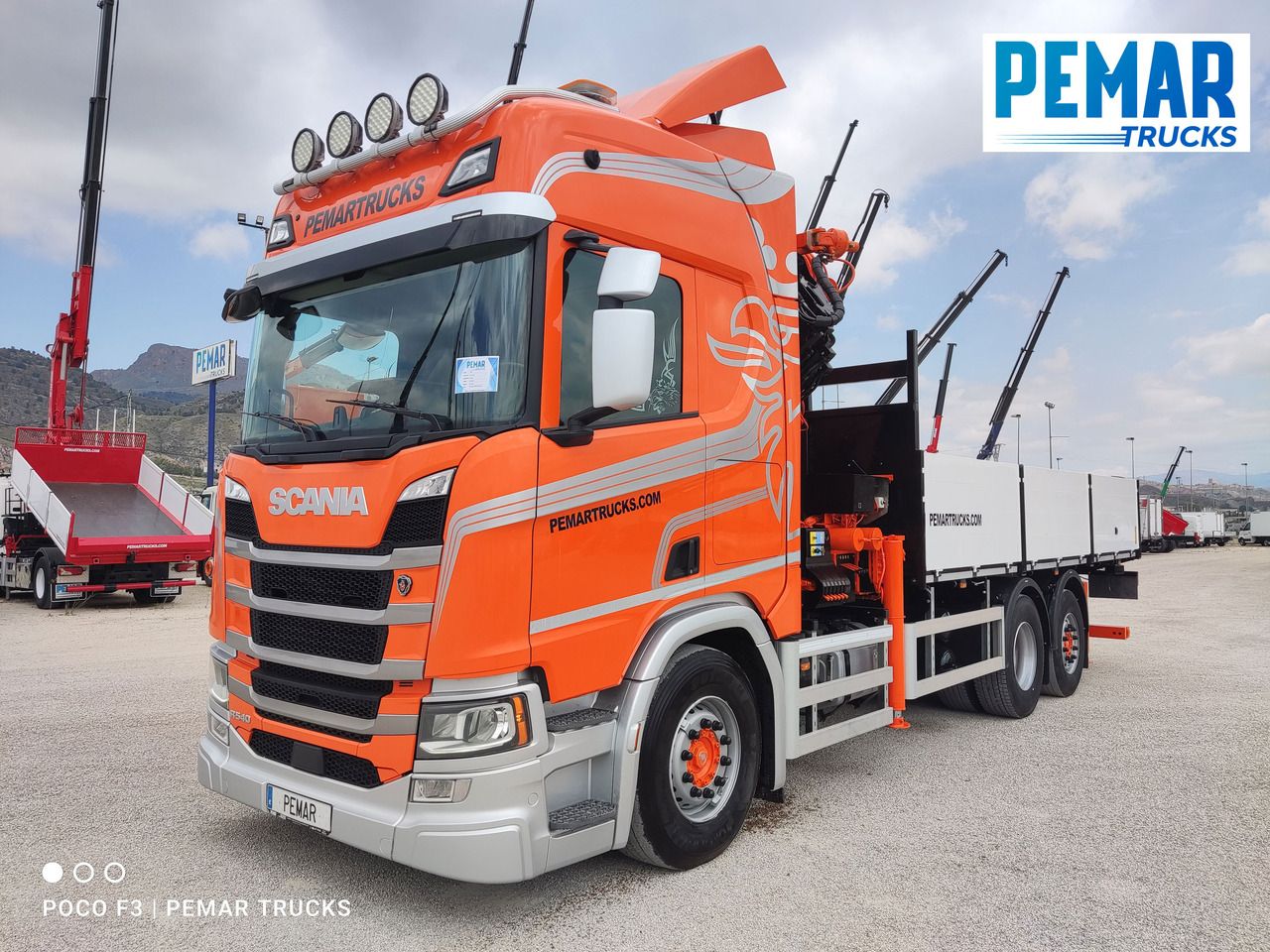 SCANIA R 540 6X2 GRUA PALFINGER PK 42502 CAJA FIJA - Camión caja abierta, Camión grúa: foto 2 SCANIA R 540 6X2 GRUA PALFINGER PK 42502 CAJA FIJA - Camión caja abierta, Camión grúa: foto 2