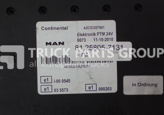 MAN TGX, TGL, TGM, TGL EURO5, EURO6 emission PTM control unit, PTM3, control unit - Unidad de control para Camión: foto 2 MAN TGX, TGL, TGM, TGL EURO5, EURO6 emission PTM control unit, PTM3, control unit - Unidad de control para Camión: foto 2