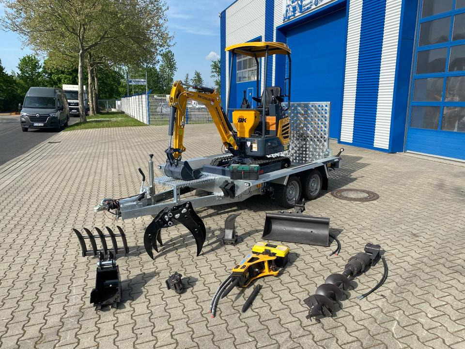 Minibagger BK1250JS + Tieflader + Zubehör *INKL.19% MWST*KUBOTA*BERGER KRAUS*JOYSTICK*SOFORT!* - Miniexcavadora, Remolque: foto 2 Minibagger BK1250JS + Tieflader + Zubehör *INKL.19% MWST*KUBOTA*BERGER KRAUS*JOYSTICK*SOFORT!* - Miniexcavadora, Remolque: foto 2