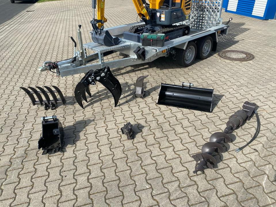 Minibagger BK1250JS + Tieflader + Zubehör *INKL.19% MWST*KUBOTA*BERGER KRAUS*JOYSTICK*SOFORT!* - Miniexcavadora, Remolque: foto 3 Minibagger BK1250JS + Tieflader + Zubehör *INKL.19% MWST*KUBOTA*BERGER KRAUS*JOYSTICK*SOFORT!* - Miniexcavadora, Remolque: foto 3