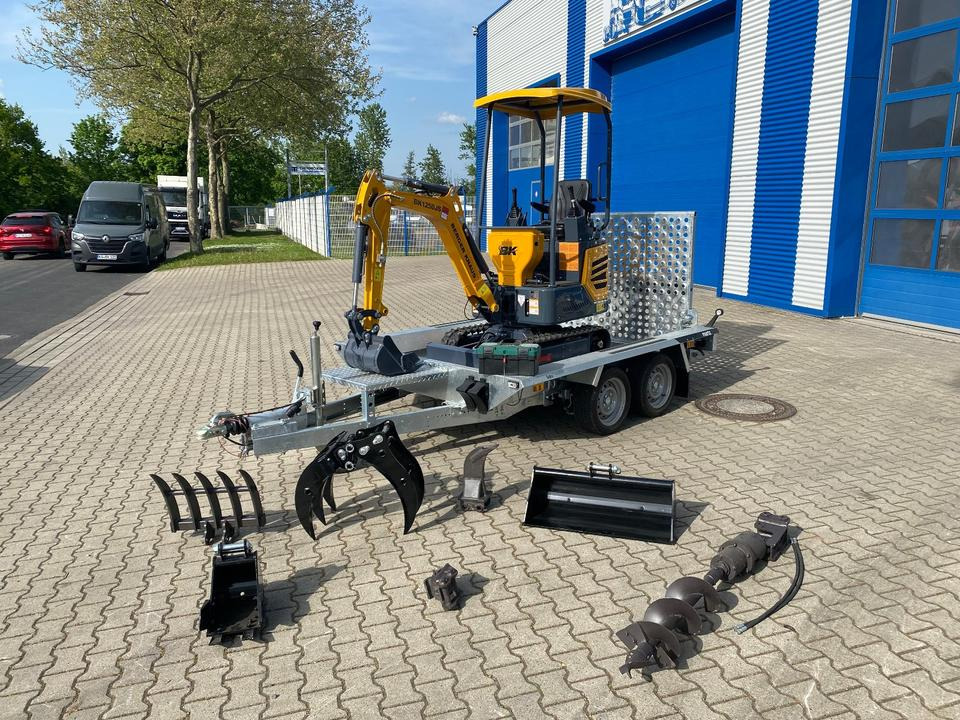Minibagger BK1250JS + Tieflader + Zubehör *INKL.19% MWST*KUBOTA*BERGER KRAUS*JOYSTICK*SOFORT!* - Miniexcavadora, Remolque: foto 1 Minibagger BK1250JS + Tieflader + Zubehör *INKL.19% MWST*KUBOTA*BERGER KRAUS*JOYSTICK*SOFORT!* - Miniexcavadora, Remolque: foto 1