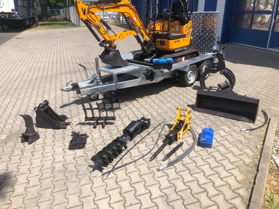 Minibagger BK1700JS +Tieflader +Zubehör *INKL.19% MWST*BERGER KRAUS*KUBOTA*JOYST*SOFORT! - Miniexcavadora, Remolque: foto 3 Minibagger BK1700JS +Tieflader +Zubehör *INKL.19% MWST*BERGER KRAUS*KUBOTA*JOYST*SOFORT! - Miniexcavadora, Remolque: foto 3