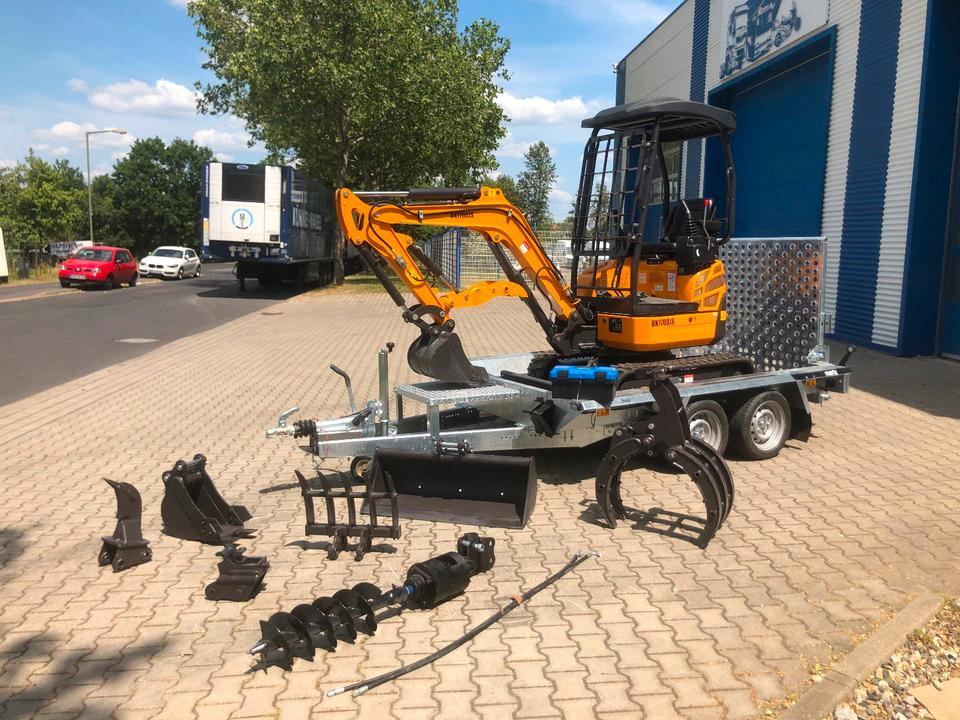 Minibagger BK1700JS + Tieflader + Zubehör *INKL.19% MWST*BERGER KRAUS*KUBOTA*JOYST*SOFORT! - Miniexcavadora, Remolque: foto 2 Minibagger BK1700JS + Tieflader + Zubehör *INKL.19% MWST*BERGER KRAUS*KUBOTA*JOYST*SOFORT! - Miniexcavadora, Remolque: foto 2