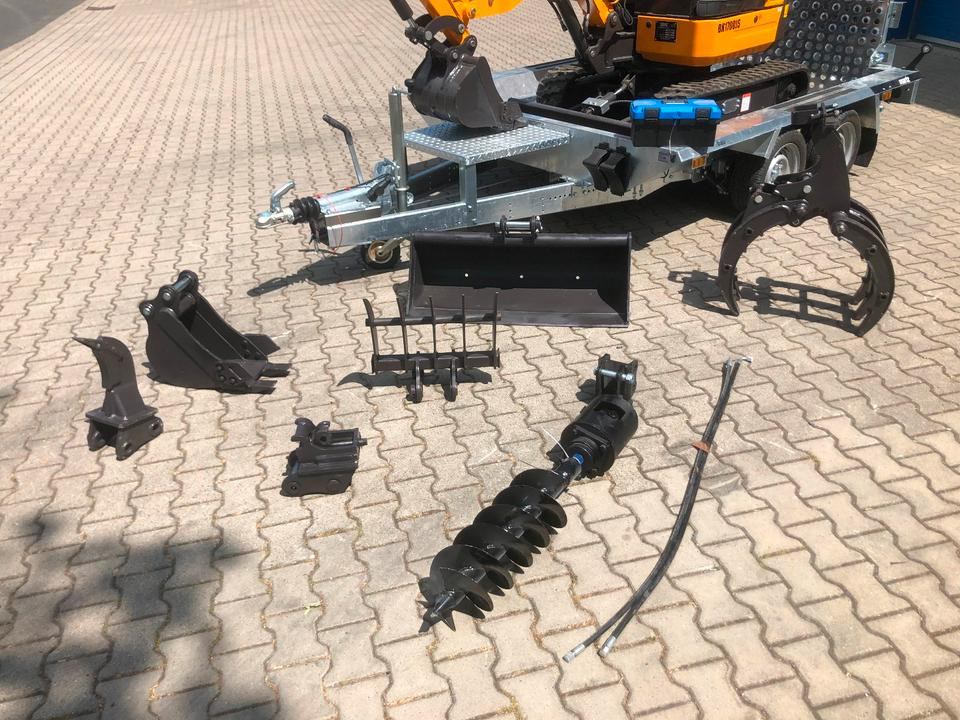 Minibagger BK1700JS + Tieflader + Zubehör *INKL.19% MWST*BERGER KRAUS*KUBOTA*JOYST*SOFORT! - Miniexcavadora, Remolque: foto 5 Minibagger BK1700JS + Tieflader + Zubehör *INKL.19% MWST*BERGER KRAUS*KUBOTA*JOYST*SOFORT! - Miniexcavadora, Remolque: foto 5
