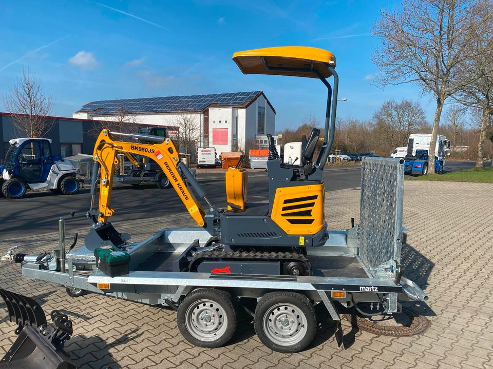 Minibagger BK950JS + Tieflader + Zubehör *INKL.19% MWST*BERGER KRAUS*JOYSTICK*SOFORT!* - Miniexcavadora, Remolque: foto 3 Minibagger BK950JS + Tieflader + Zubehör *INKL.19% MWST*BERGER KRAUS*JOYSTICK*SOFORT!* - Miniexcavadora, Remolque: foto 3