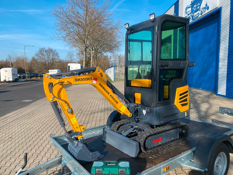 Minibagger BK950KS + Anhänger + Zubehör *INKL.19% MWST*BERGER KRAUS*KABINE*SOFORT!* - Miniexcavadora: foto 5 Minibagger BK950KS + Anhänger + Zubehör *INKL.19% MWST*BERGER KRAUS*KABINE*SOFORT!* - Miniexcavadora: foto 5