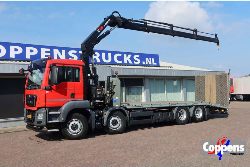 MAN TGS 35.360 8X2 Euro 6 Oprijwagen + HIAB 228 E 3 kraan. Radio grafisch + winch - Camión grúa: foto 1 MAN TGS 35.360 8X2 Euro 6 Oprijwagen + HIAB 228 E 3 kraan. Radio grafisch + winch - Camión grúa: foto 1