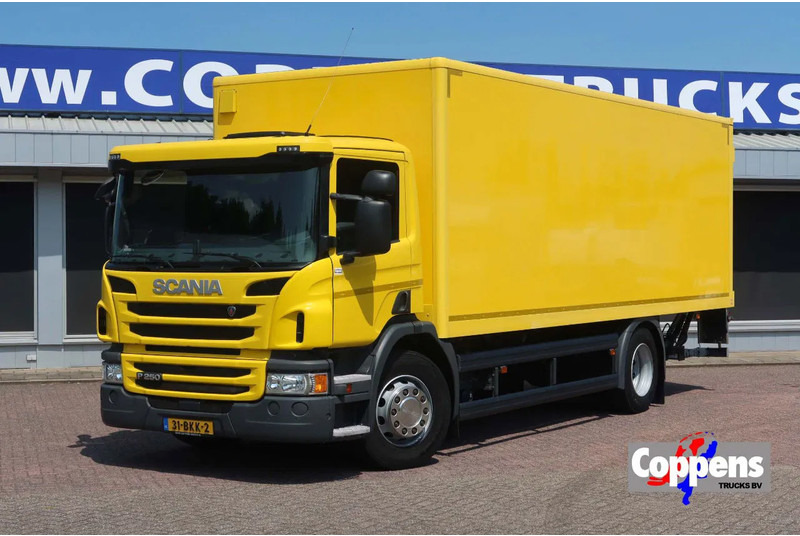 Scania P250 4x2 Bakwagen+Klep E6 Dhollandia 1500 kg - Camión caja cerrada: foto 1 Scania P250 4x2 Bakwagen+Klep E6 Dhollandia 1500 kg - Camión caja cerrada: foto 1