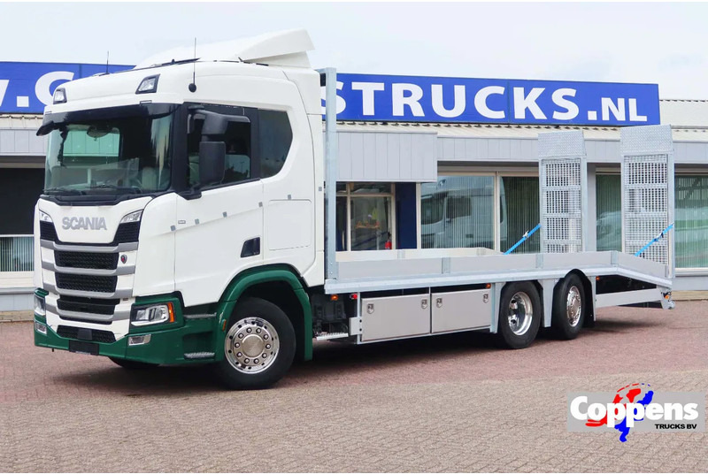Scania R500 NGS Oprijwagen 6x2 E6 Nieuwe Laadbak met Hydraulische rijpaten - Portavehículos camión: foto 1 Scania R500 NGS Oprijwagen 6x2 E6 Nieuwe Laadbak met Hydraulische rijpaten - Portavehículos camión: foto 1