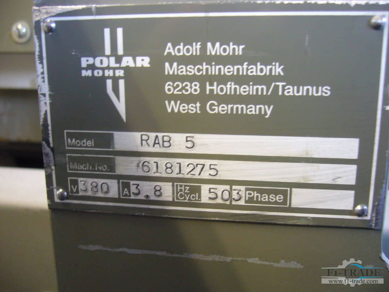 Polar RAB 5 - Máquina de impresión: foto 4 Polar RAB 5 - Máquina de impresión: foto 4