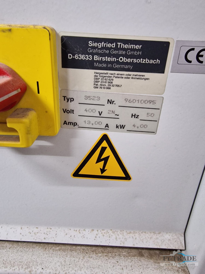 Theimer Rapid 95 3523 - Máquina de impresión: foto 5 Theimer Rapid 95 3523 - Máquina de impresión: foto 5