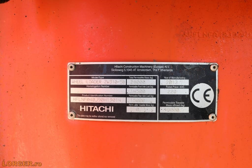 Cargadora de ruedas Hitachi ZW 310-5B: foto 15