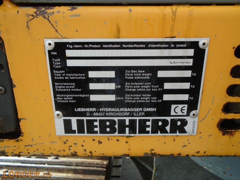 Excavadora de cadenas Liebherr R 900 C: foto 12 Excavadora de cadenas Liebherr R 900 C: foto 12