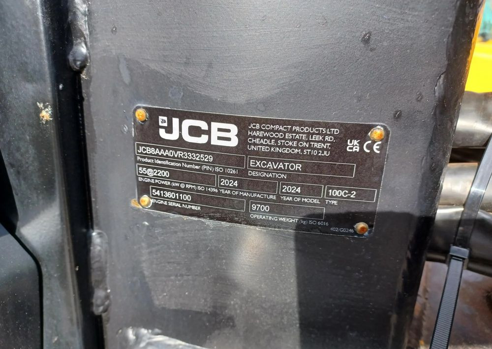 JCB Minikoparka gąsienicowa 100C-2 - Excavadora de cadenas: foto 3 JCB Minikoparka gąsienicowa 100C-2 - Excavadora de cadenas: foto 3