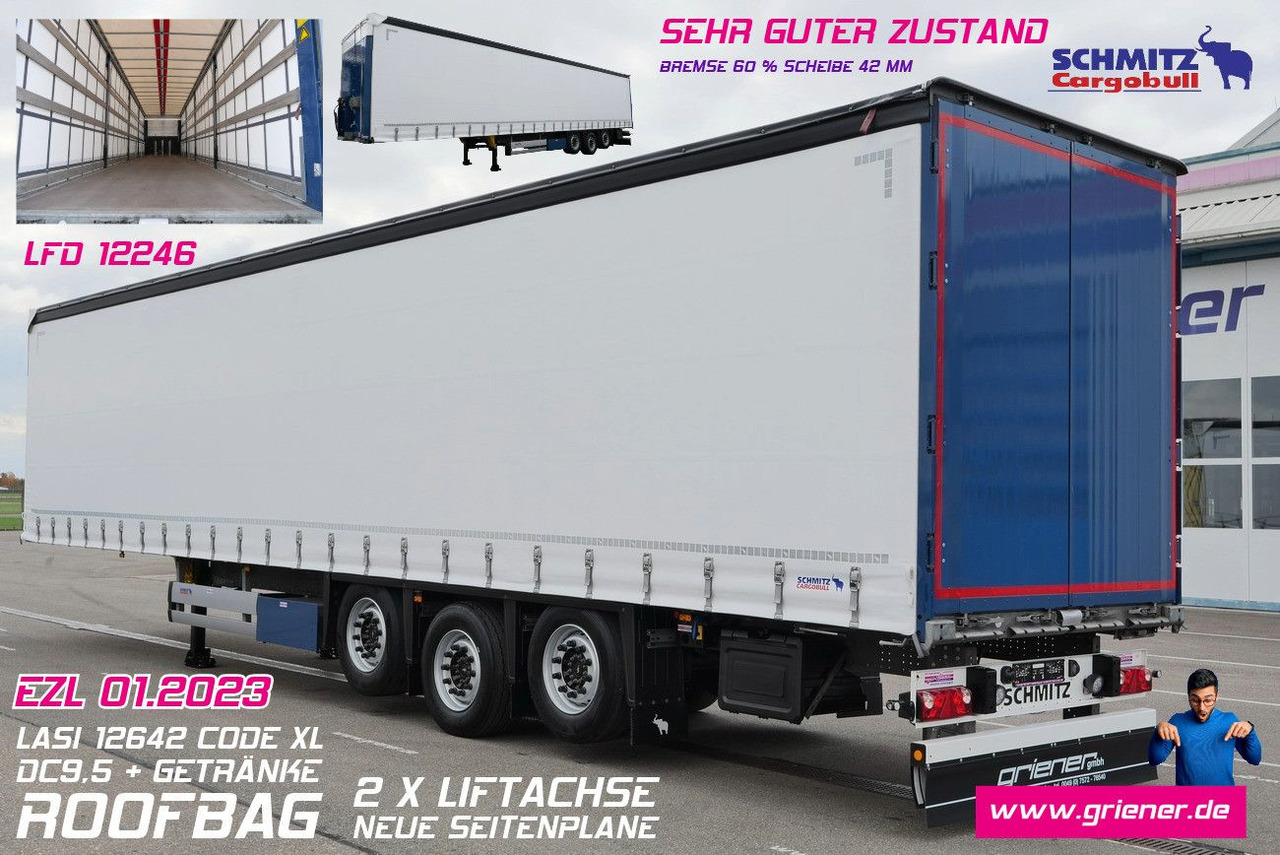 Schmitz Cargobull SCS 24 /12642 XL / RUNGENTASCHEN / 2 x LIFT/ROOF - Semirremolque lona: foto 1 Schmitz Cargobull SCS 24 /12642 XL / RUNGENTASCHEN / 2 x LIFT/ROOF - Semirremolque lona: foto 1