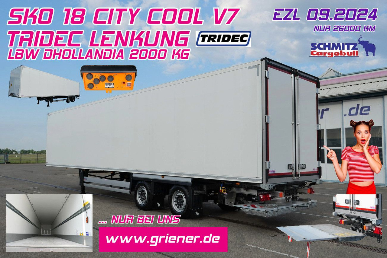 Schmitz Cargobull SKO 18/ LZG CITY /COOL V7 LBW /TRIDEC /FP 45 - Caja cerrada semirremolque: foto 1 Schmitz Cargobull SKO 18/ LZG CITY /COOL V7 LBW /TRIDEC /FP 45 - Caja cerrada semirremolque: foto 1