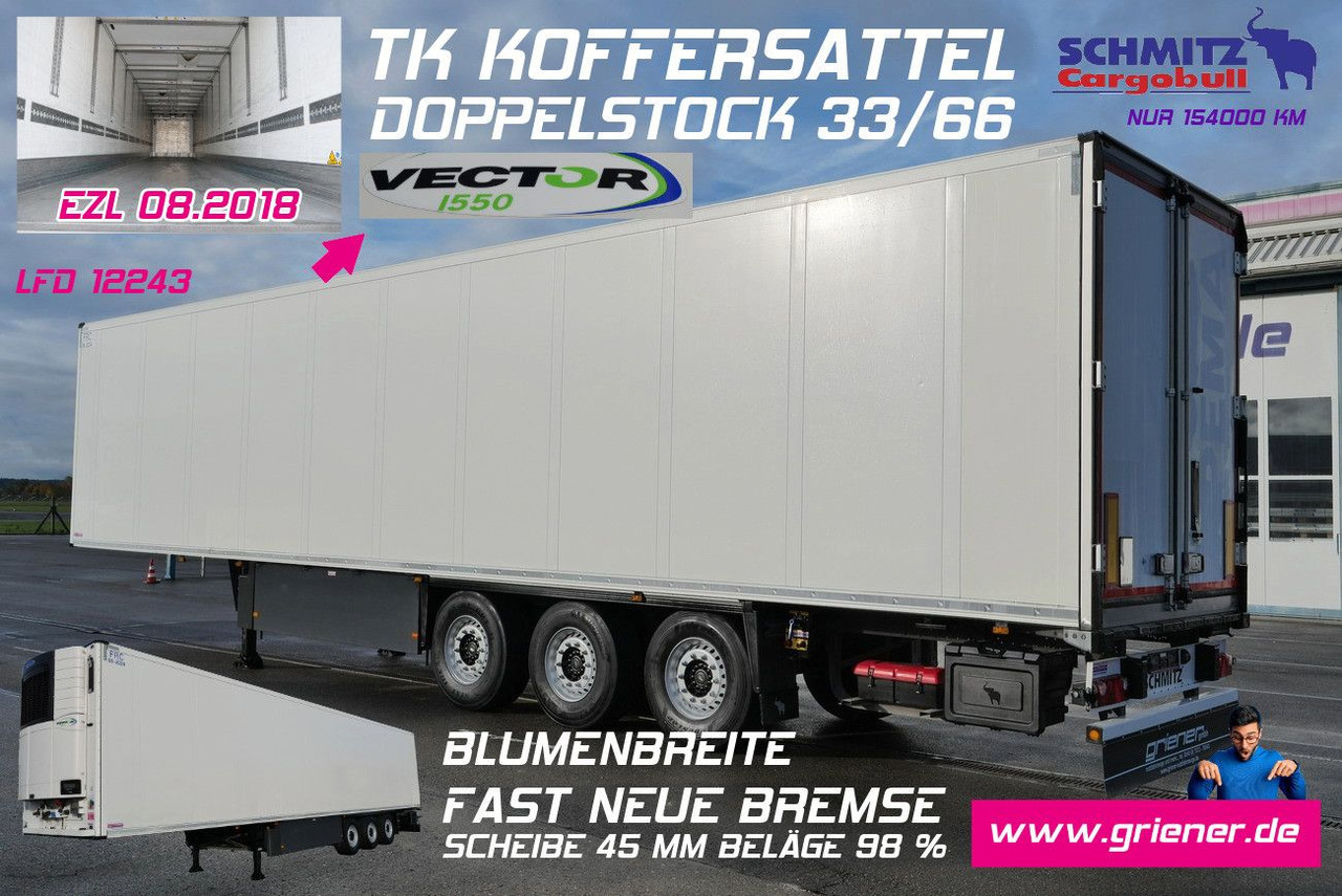 Schmitz Cargobull SKO 24/CARRIER 1550 VECTOR /DOPPELSTOCK /BLUMEN/ - Caja cerrada semirremolque: foto 1 Schmitz Cargobull SKO 24/CARRIER 1550 VECTOR /DOPPELSTOCK /BLUMEN/ - Caja cerrada semirremolque: foto 1