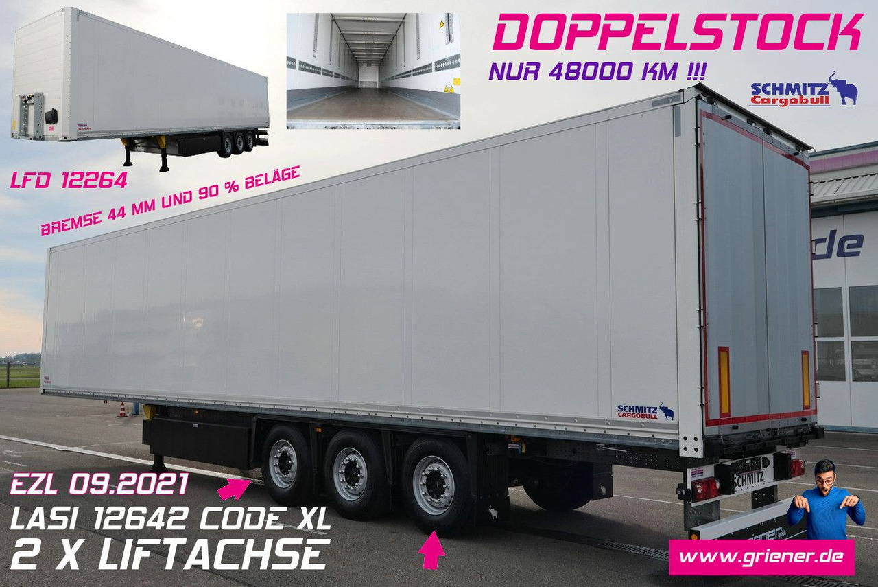 Schmitz Cargobull SKO 24/DOPPELSTOCK / 2,70/ 2 x LIFT nur 48000 km - Caja cerrada semirremolque: foto 1 Schmitz Cargobull SKO 24/DOPPELSTOCK / 2,70/ 2 x LIFT nur 48000 km - Caja cerrada semirremolque: foto 1