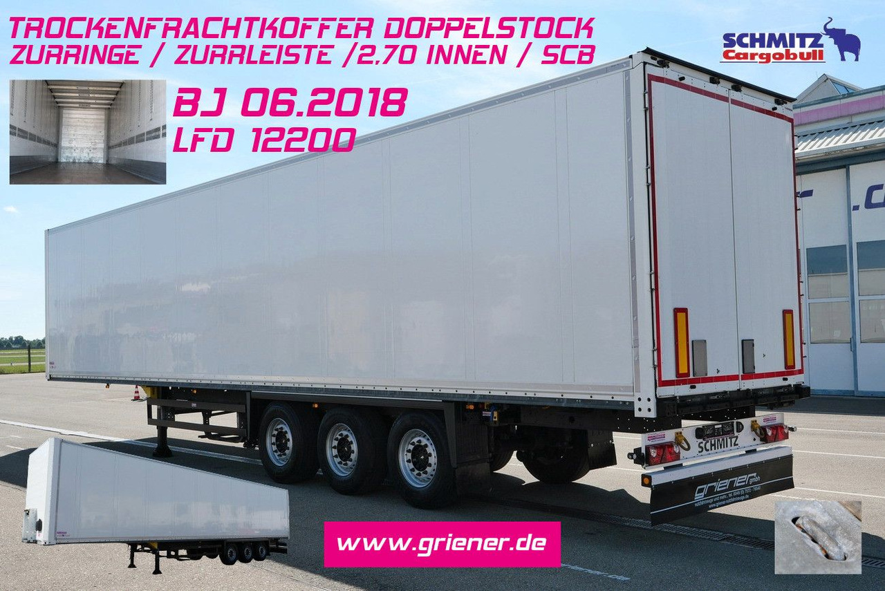 Schmitz Cargobull SKO 24/DOPPELSTOCK/ZURRLEISTE /ZURRINGE - Caja cerrada semirremolque: foto 1 Schmitz Cargobull SKO 24/DOPPELSTOCK/ZURRLEISTE /ZURRINGE - Caja cerrada semirremolque: foto 1