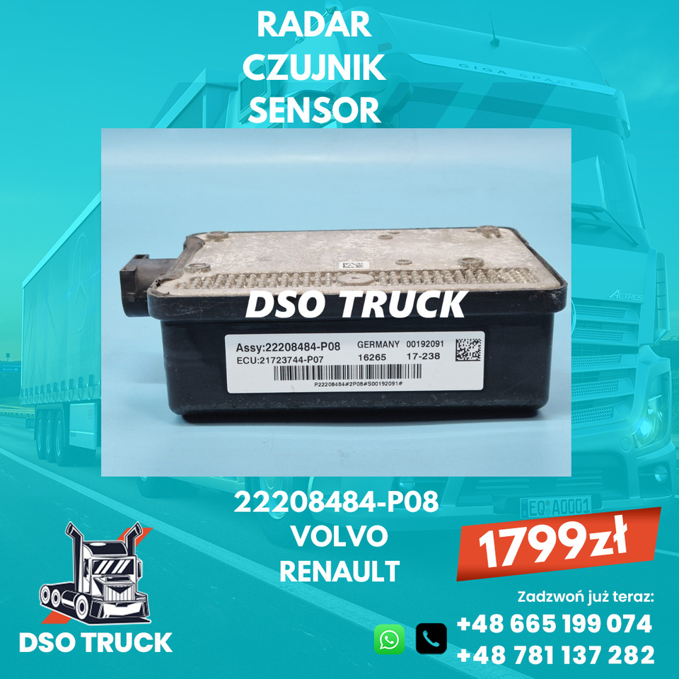 Radar Czujnik Sensor 22208484 VOLVO FH RENAULT GAMA T RANGE - Piezas de recambio: foto 1 Radar Czujnik Sensor 22208484 VOLVO FH RENAULT GAMA T RANGE - Piezas de recambio: foto 1