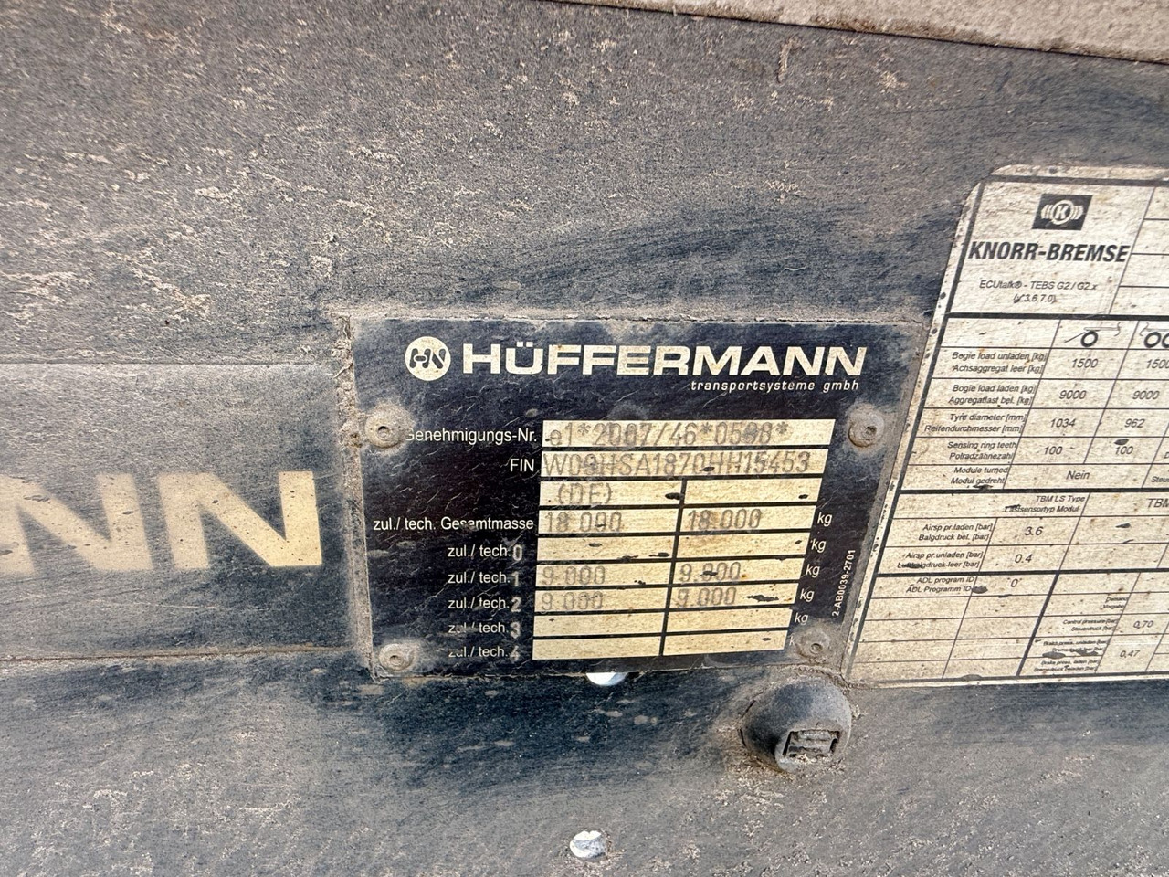 Remolque multilift/ Portacontenedores de cadenas Hüffermann HSA 18.70: foto 9