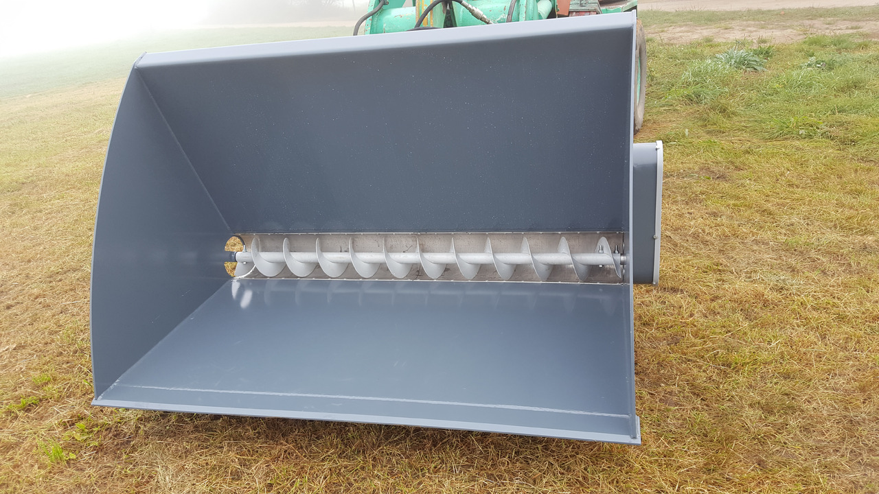 Cazo cargador para Maquinaria agrícola nuevo Grutech Futterverteiler / Bucket with screw / Godet avec vis / Cazo con sinfín /  Benna con coclea / Ковш со шнеком / Łyżka ze ślimakiem 1,6 m: foto 13