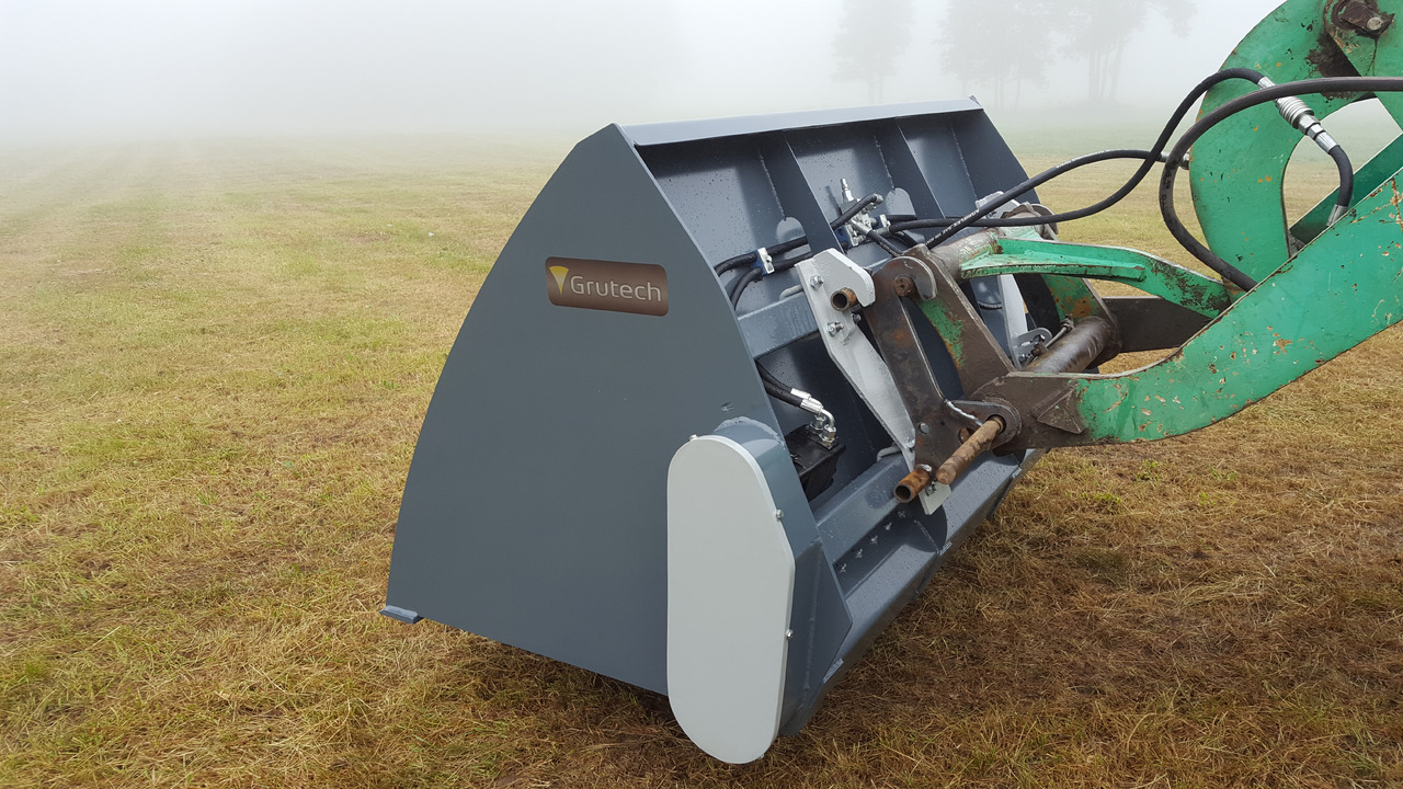 Cazo cargador para Maquinaria agrícola nuevo Grutech Futterverteiler / Bucket with screw / Godet avec vis / Cazo con sinfín /  Benna con coclea / Ковш со шнеком / Łyżka ze ślimakiem 1,6 m: foto 12