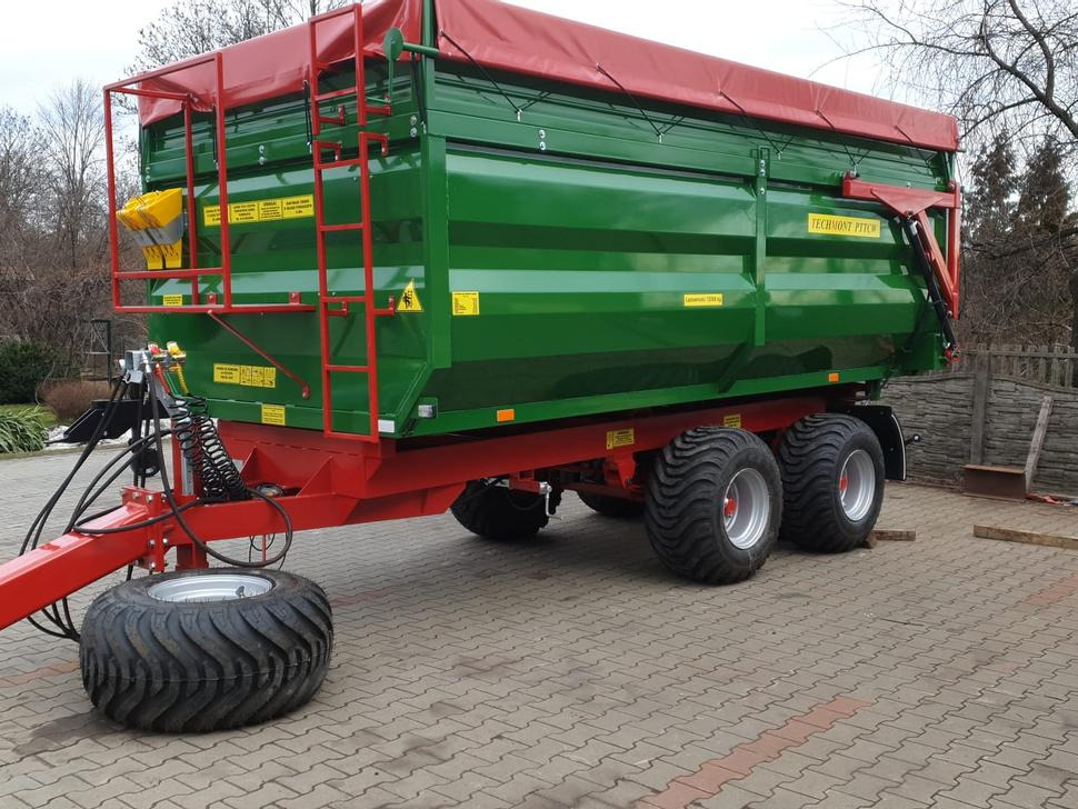 Remolque volquete agrícola nuevo Techmont Anhänger Tandemkipper / Trailer / Remorque / Rimorchio / Remolque tándem / Прицеп монолитный двухосный тандем / Przyczepa tandem PTTCW112 12 t: foto 18