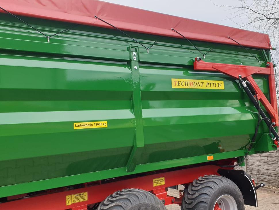 Remolque volquete agrícola nuevo Techmont Anhänger Tandemkipper / Trailer / Remorque / Rimorchio / Remolque tándem / Прицеп монолитный двухосный тандем / Przyczepa tandem PTTCW112 12 t: foto 21