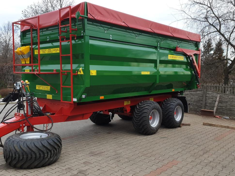 Remolque volquete agrícola nuevo Techmont Anhänger Tandemkipper / Trailer / Remorque / Rimorchio / Remolque tándem / Прицеп монолитный двухосный тандем / Przyczepa tandem PTTCW112 12 t: foto 19