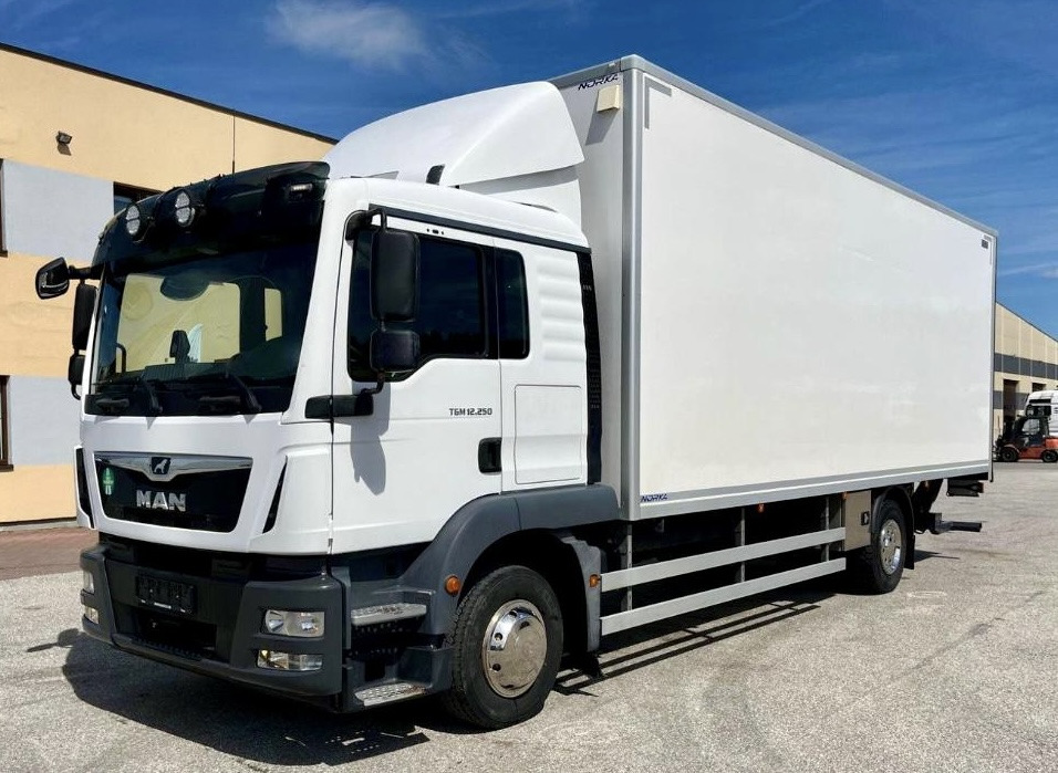 MAN TGM 12.250 / TGL / IZOTERMA / WINDA / 18 EUROPALET / SYPIALKA / AUTOMAT / 2018 ROK - Isotérmico camión: foto 1 MAN TGM 12.250 / TGL / IZOTERMA / WINDA / 18 EUROPALET / SYPIALKA / AUTOMAT / 2018 ROK - Isotérmico camión: foto 1