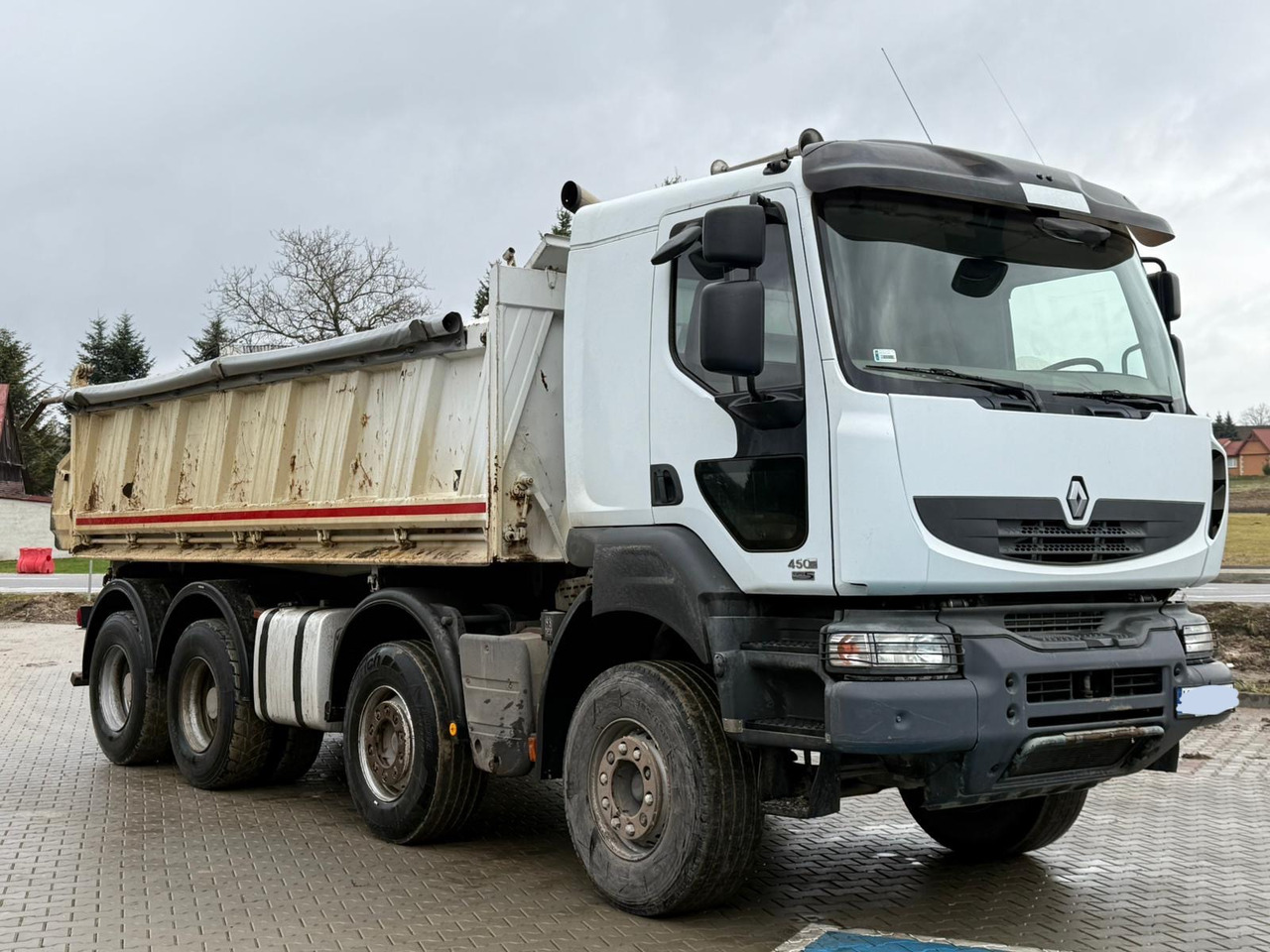 RENAULT KERAX 450 DXI / WYWROTKA / 8X4 / 3 STRONNA / MEILLER / EURO 5 - Volquete camión: foto 1 RENAULT KERAX 450 DXI / WYWROTKA / 8X4 / 3 STRONNA / MEILLER / EURO 5 - Volquete camión: foto 1