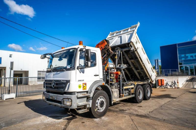 Mercedes AXOR 2633+BIBENNE+PALFINGER 18T/m /3XHydr. - Volquete camión, Camión grúa: foto 1 Mercedes AXOR 2633+BIBENNE+PALFINGER 18T/m /3XHydr. - Volquete camión, Camión grúa: foto 1