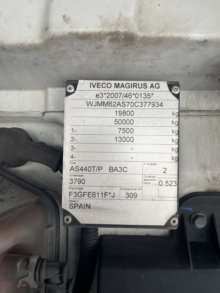Cabeza tractora IVECO STRALIS AS440 T/P Retarder: foto 14