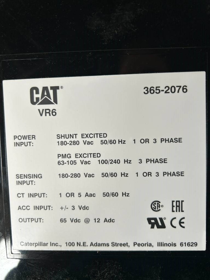 CAT AVR 365-2076 - DPX-25082 - Sistema eléctrico para Maquinaria de construcción: foto 4 CAT AVR 365-2076 - DPX-25082 - Sistema eléctrico para Maquinaria de construcción: foto 4