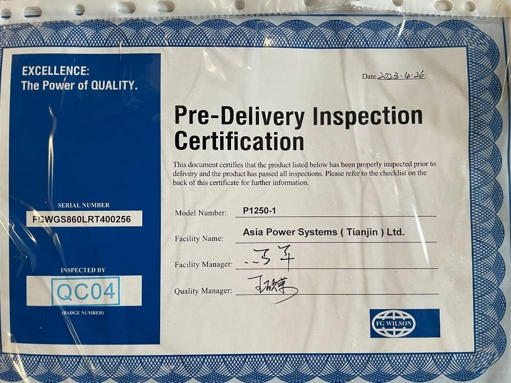 Generador industriale FG Wilson P1250-1 - 1250 kVA Surplus Genset - DPX-25089: foto 20 Generador industriale FG Wilson P1250-1 - 1250 kVA Surplus Genset - DPX-25089: foto 20