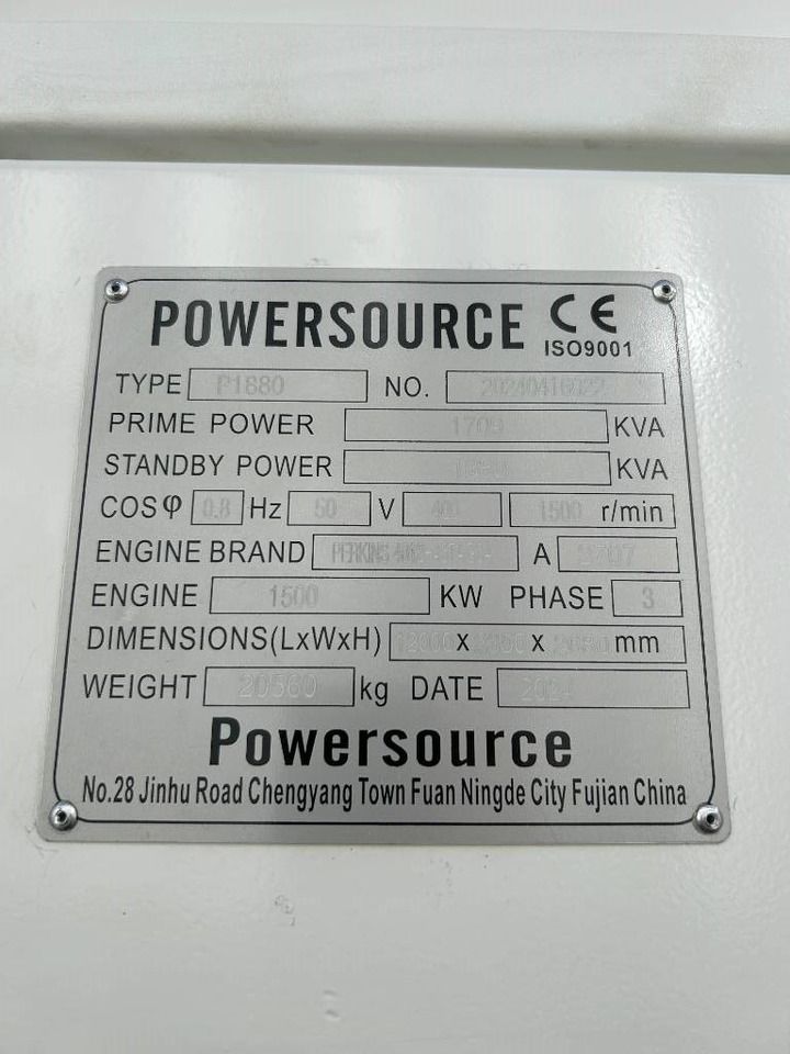 Perkins 4012-46TAG3A - 1.880 kVA Generator - DPX-19824-O - Generador industriale: foto 4 Perkins 4012-46TAG3A - 1.880 kVA Generator - DPX-19824-O - Generador industriale: foto 4