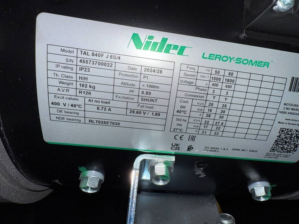 Generador industriale nuevo Perkins 404J-22G - 22 kVA - Stage V Genset - DPX-19906: foto 8
