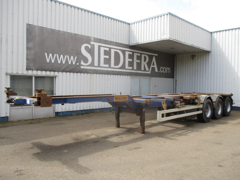 Wielton NS34 , Container Trailer , 3 ROR axle , Drum brakes , Air Suspension - Portacontenedore/ Intercambiable semirremolque: foto 1 Wielton NS34 , Container Trailer , 3 ROR axle , Drum brakes , Air Suspension - Portacontenedore/ Intercambiable semirremolque: foto 1