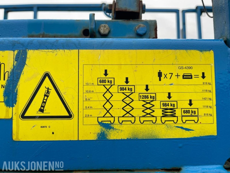 Plataforma elevadora 2011 Genie GS 4390 Sakselift, 1698 timer: foto 18 Plataforma elevadora 2011 Genie GS 4390 Sakselift, 1698 timer: foto 18